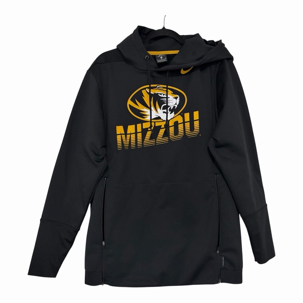 Nike University Of Missouri Mizzou Tigers On Field Hoodie Black Size Medium